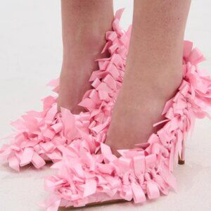 AZALEA WANG STACIA PINK BOW PUMP